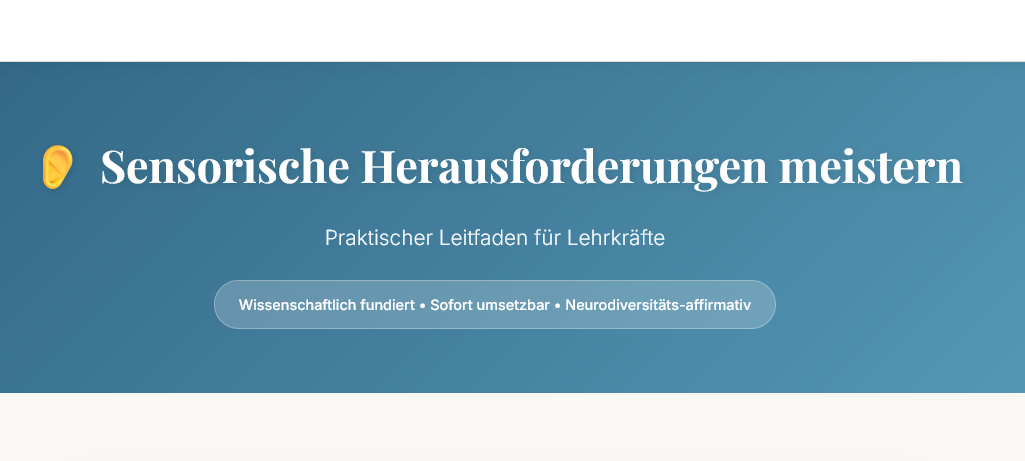 Sensorische Herausforderungen